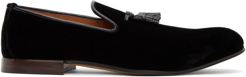 TOM FORD Black Velvet Nicolas Slippers - Picture 5