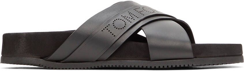TOM FORD Black Wicklow Slides