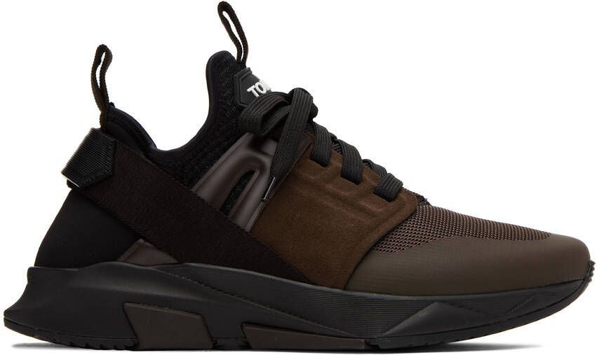 TOM FORD Brown Jago Sneakers - Picture 5