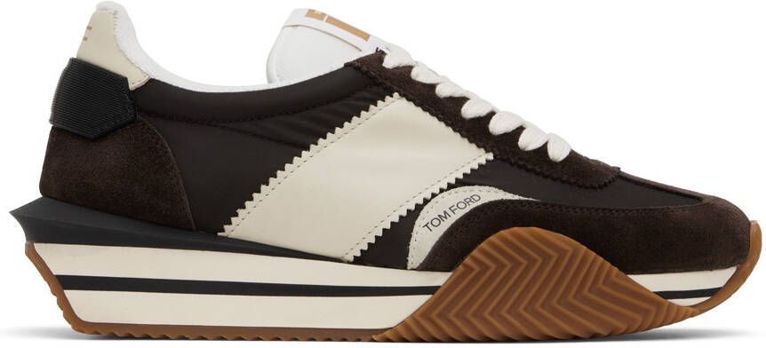 TOM FORD Brown James Sneakers - Picture 5
