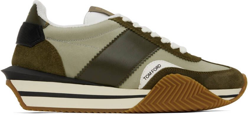 TOM FORD Green James Sneakers - Picture 5