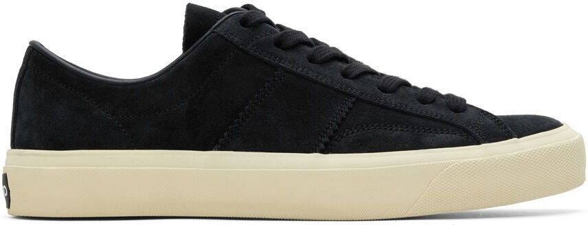 TOM FORD Navy Cambridge Low-Top Sneakers