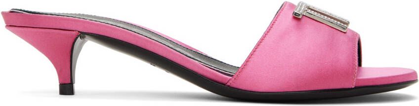 TOM FORD Pink Kitten Heeled Mules - Picture 5