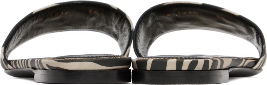 TOM FORD Black & Beige Logo Sandals - Picture 3