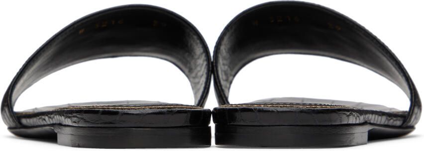 TOM FORD Black Croc Sandals