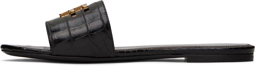 TOM FORD Black Croc Sandals - Picture 7