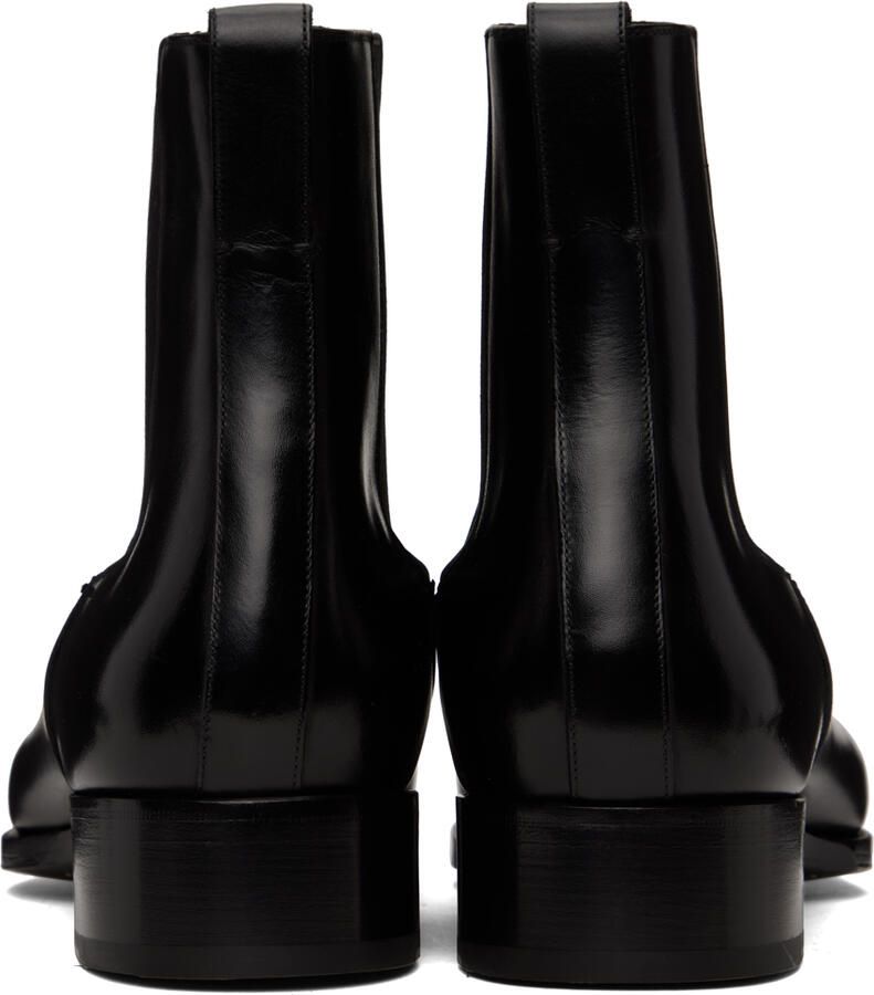 TOM FORD Black Elkan Burnished Chelsea Boots