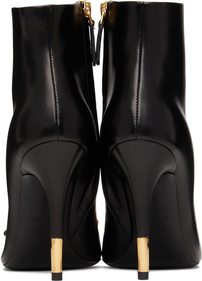 TOM FORD Black Iconic Chain Boots - Picture 3