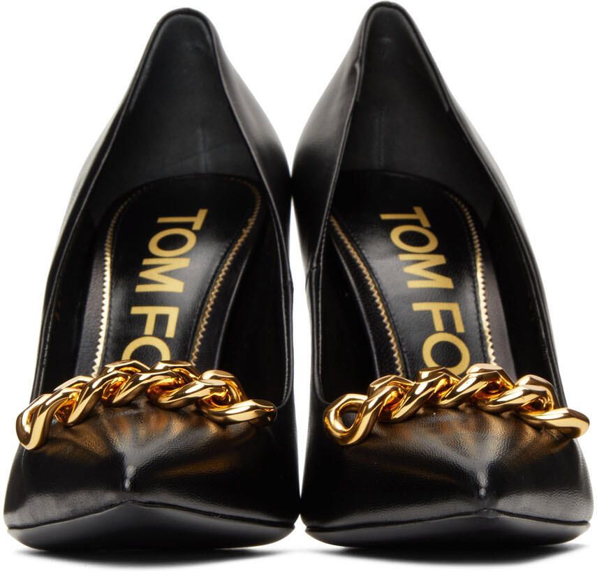 TOM FORD Black Iconic Chain Pumps - Picture 2