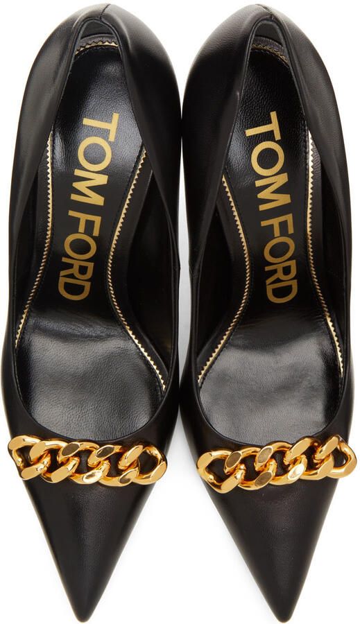 TOM FORD Black Iconic Chain Pumps - Picture 4