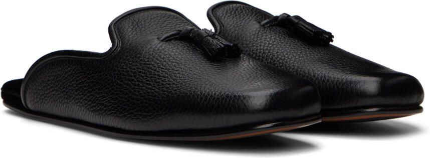 TOM FORD Black Leather Loafers - Picture 2