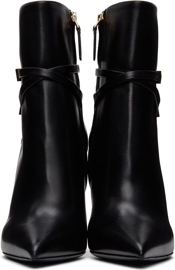 TOM FORD Black Leather Padlock 105 Ankle Boots - Picture 2