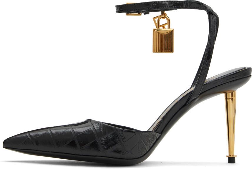 TOM FORD Black Padlock Heels - Picture 3