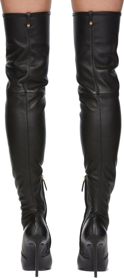 TOM FORD Black T Screw Over-The-Knee Boots - Picture 2