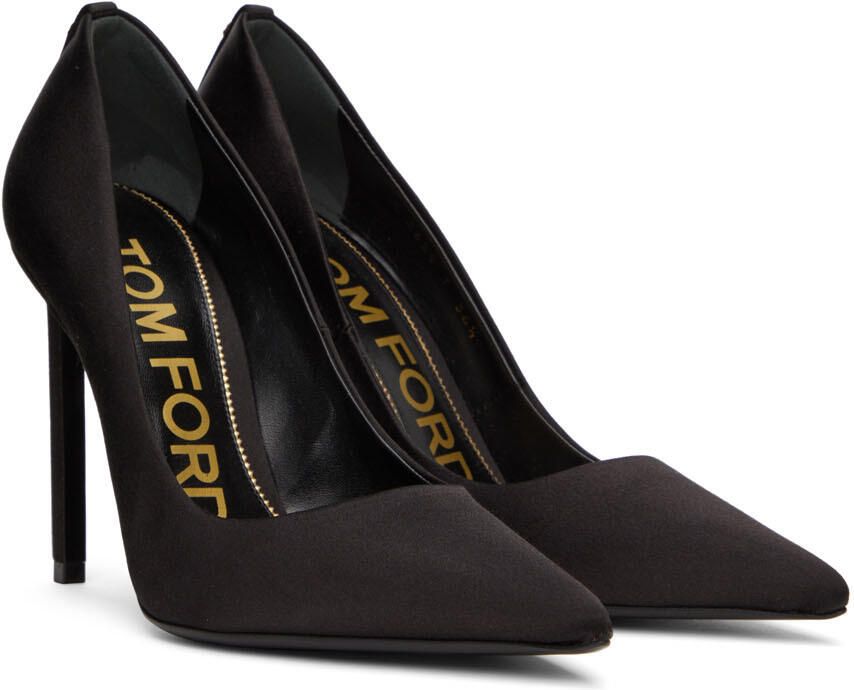 TOM FORD Black T Screw Pumps - Picture 2
