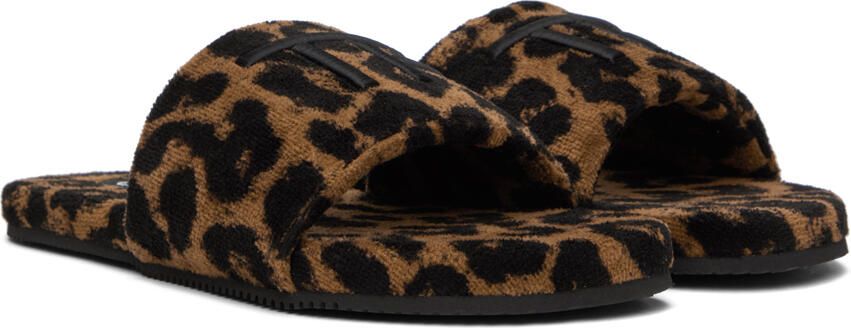 TOM FORD Brown & Black Harrison Slippers - Picture 2