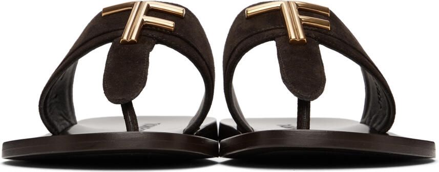TOM FORD Brown Brighton Sandals - Picture 3