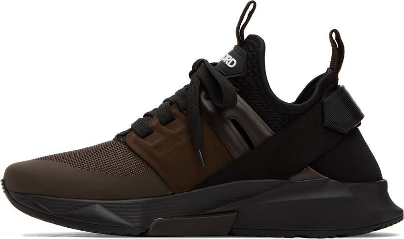 TOM FORD Brown Jago Sneakers - Picture 3