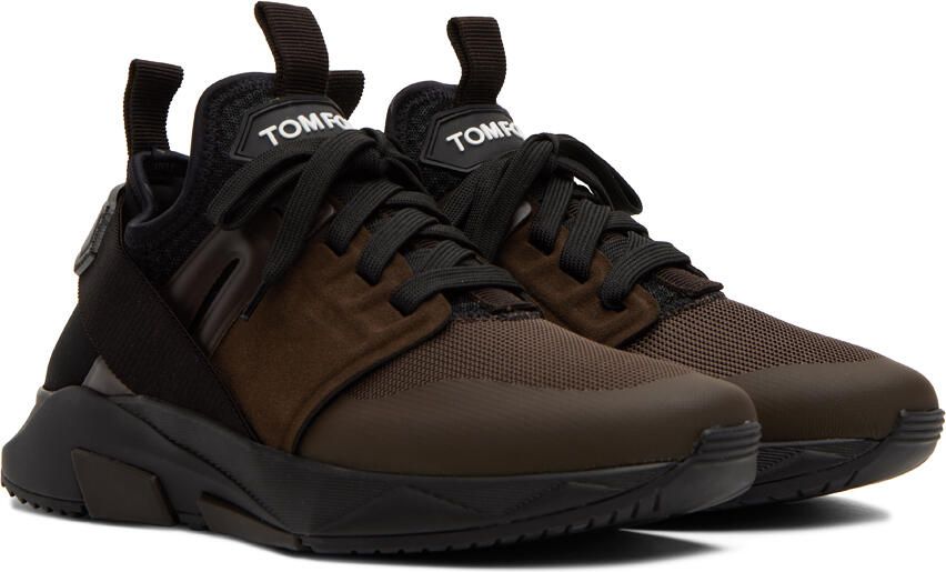 TOM FORD Brown Jago Sneakers - Picture 2