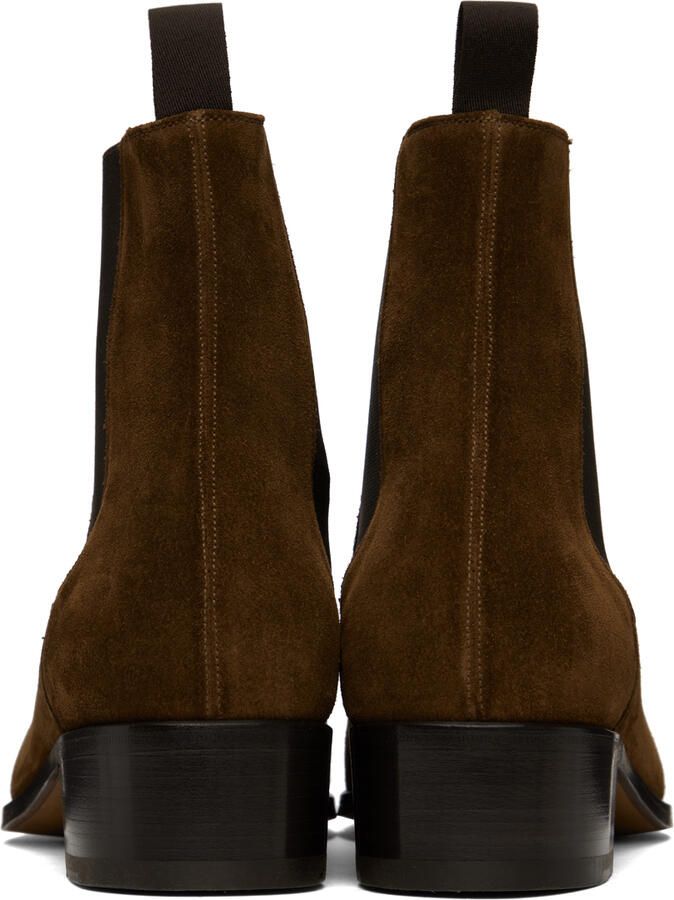 TOM FORD Brown Leather Chelsea Boots