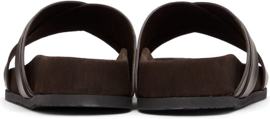 TOM FORD Brown Leather Wicklow Sandals - Picture 2