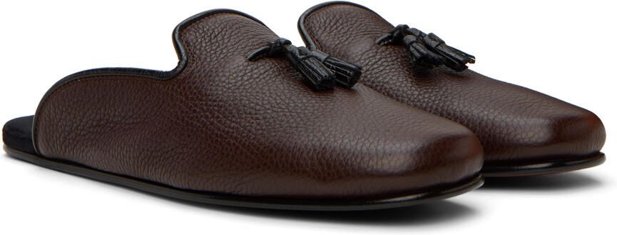 TOM FORD Brown Tassel Loafers - Picture 2