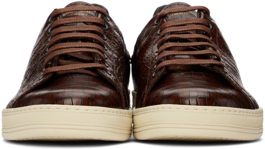 TOM FORD Brown Warwick Sneakers - Picture 2