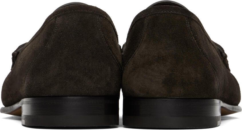 TOM FORD Brown York Chain Loafers