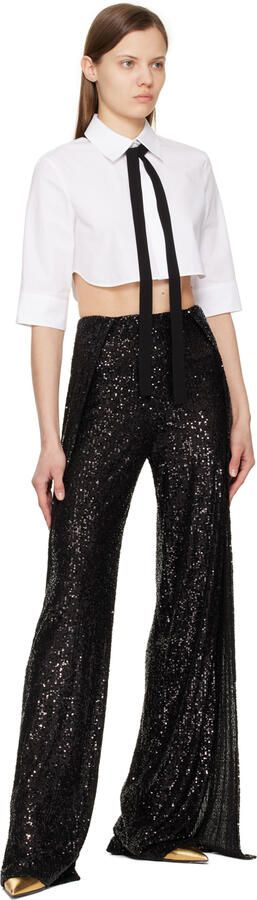 TOM FORD Gold Laminated Heeled Sandals - Picture 6