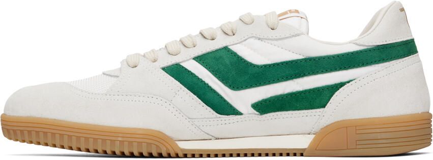 TOM FORD Green & White Jackson Sneakers - Picture 3