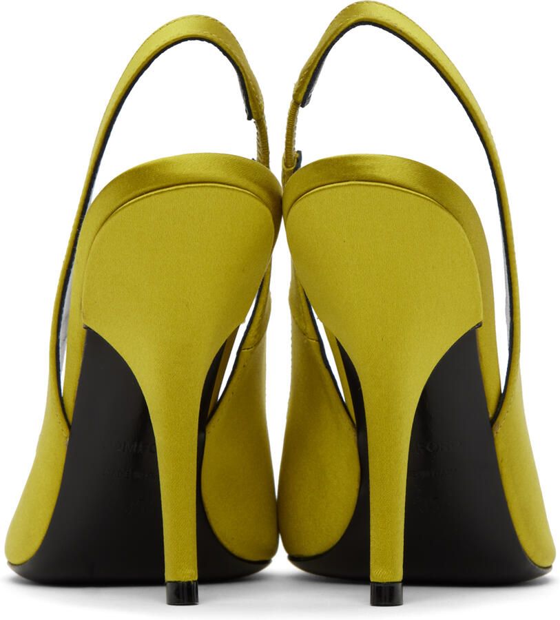 TOM FORD Green Crystal-Cut Slingback Heels - Picture 5