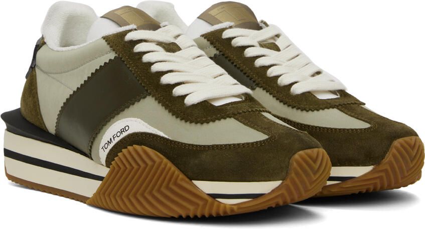 TOM FORD Green James Sneakers - Picture 2