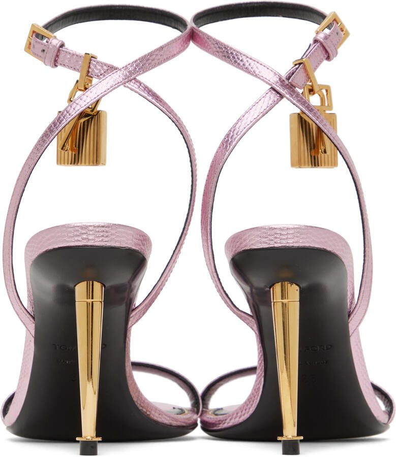 TOM FORD Pink Padlock Heeled Sandals