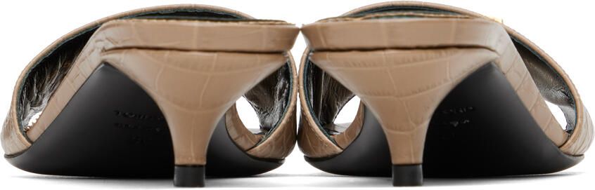 TOM FORD Taupe Stamped Heeled Sandals - Picture 2