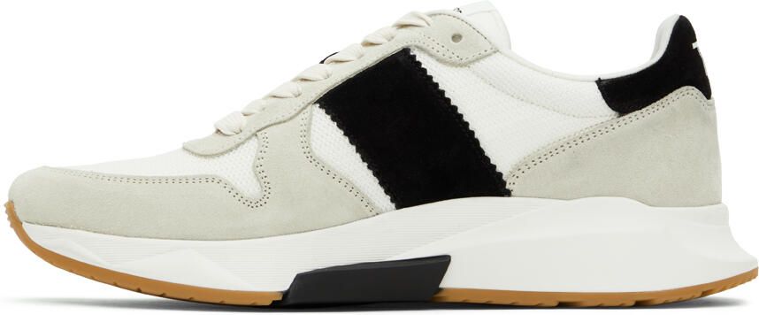TOM FORD White & Gray Jagga Sneakers - Picture 3