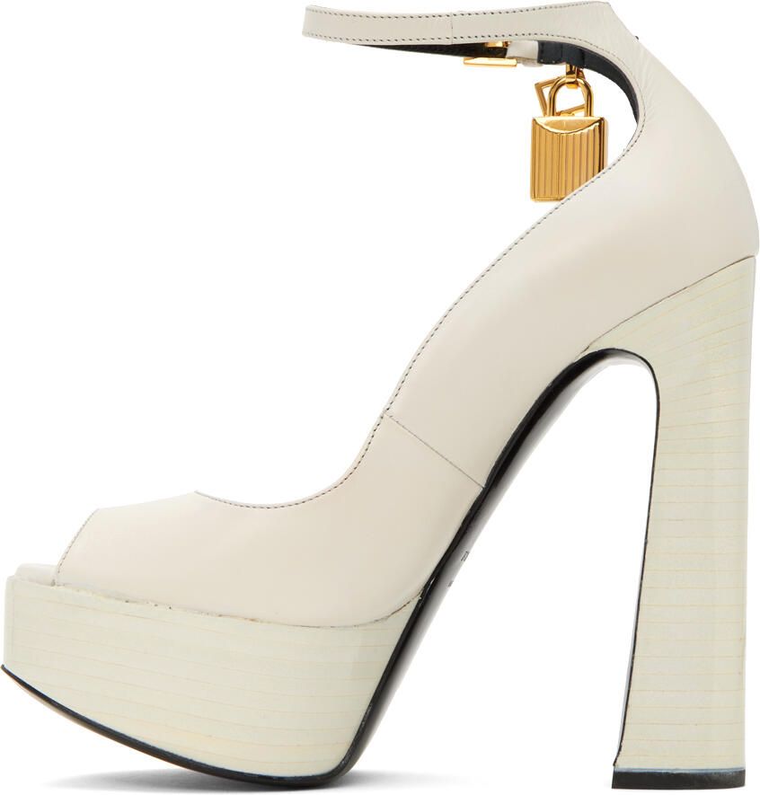 TOM FORD White Peep Toe Platform Pumps - Picture 2