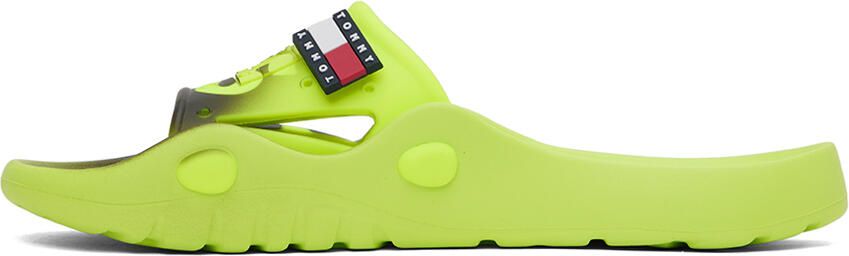 Tommy Jeans Yellow Aries Edition Heritage Slides - Picture 4