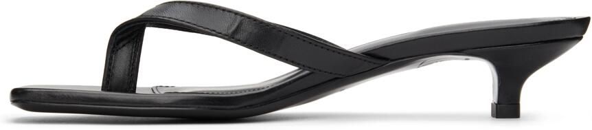 TOTEME Black Heeled Flip Flops - Picture 4