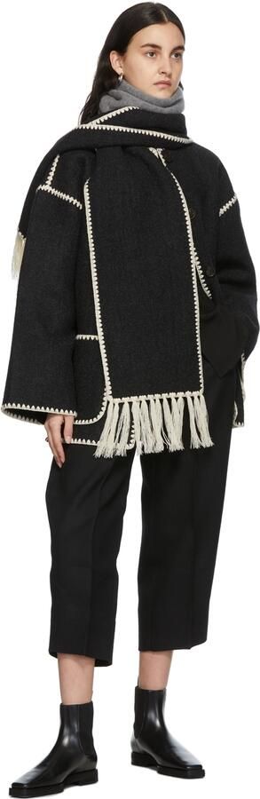 Totême Black Leather Ankle Boots - Picture 4