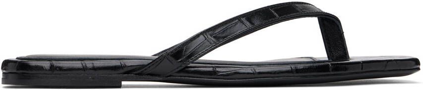 TOTEME Black 'The Flip-Flop' Flat Sandals - Picture 5
