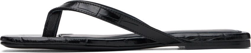TOTEME Black 'The Flip-Flop' Flat Sandals - Picture 4
