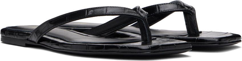 TOTEME Black 'The Flip-Flop' Flat Sandals - Picture 3