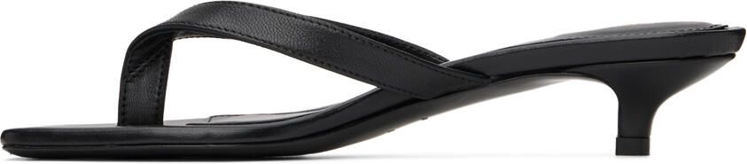 TOTEME Black 'The Flip-Flop' Heeled Sandals - Picture 5