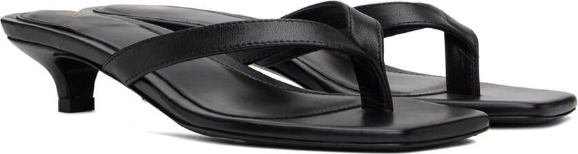 TOTEME Black 'The Flip-Flop' Heeled Sandals - Picture 3