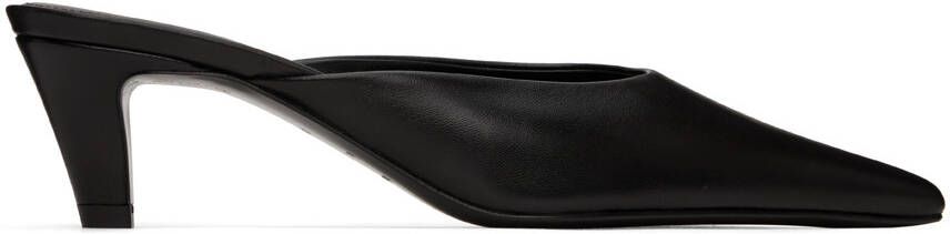 TOTEME Black 'The Leather Mule' Heels - Picture 5