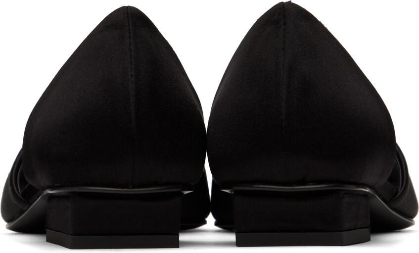 TOTEME Black 'The Peep-Toe' Slippers