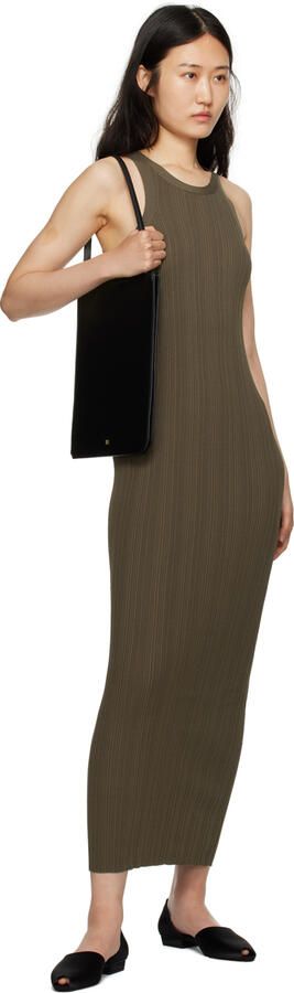 TOTEME Black 'The Peep-Toe' Slippers - Picture 4