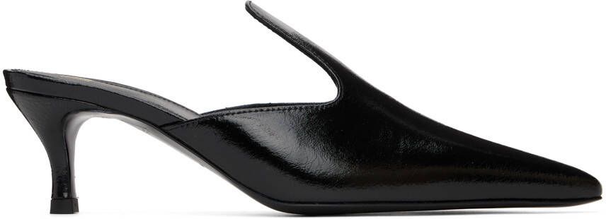 Totême Black 'The Pencil' Mules - Picture 5