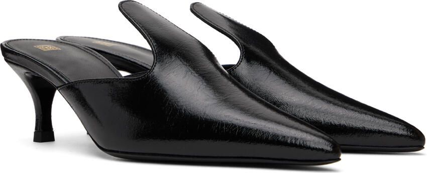 Totême Black 'The Pencil' Mules - Picture 2