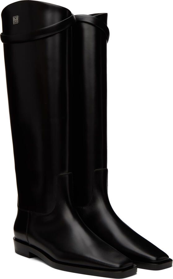 TOTEME Black 'The Riding' Tall Boots - Picture 2